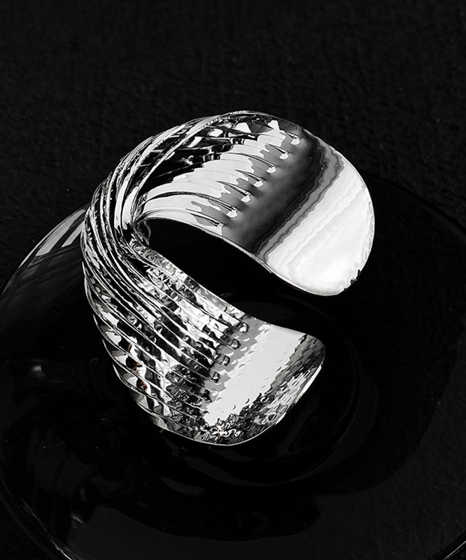 Open Boho Metal Cuff Silk Cross