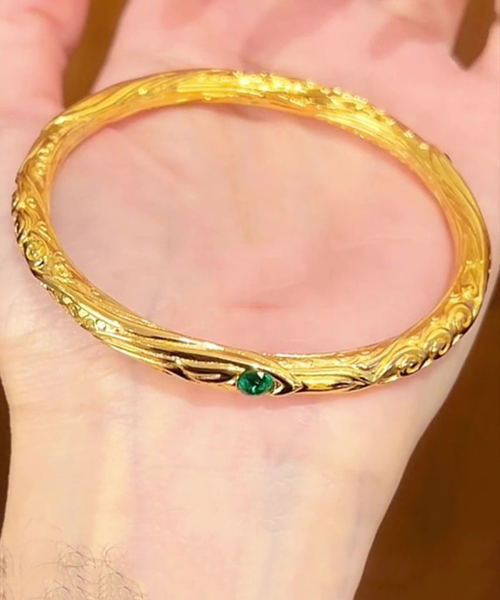 Antique Bangle Chinese Gold Style Overgild
