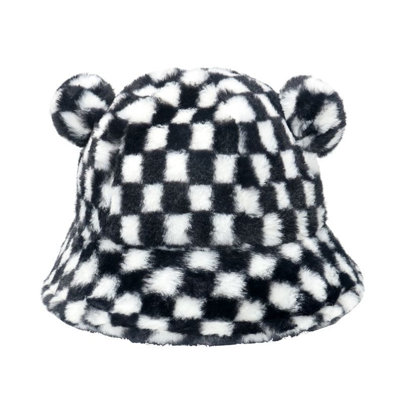 Sample Bear Ear Faux Shearling Bucket Hat
