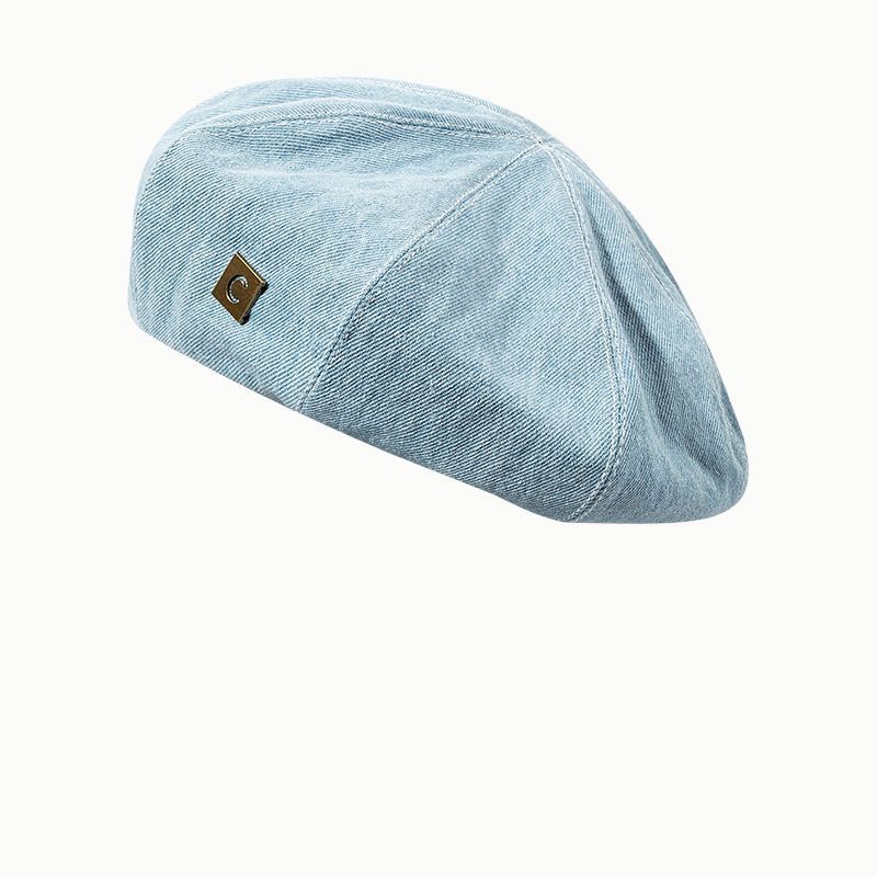 Wholesale Sample Applique Denim Beret Hat