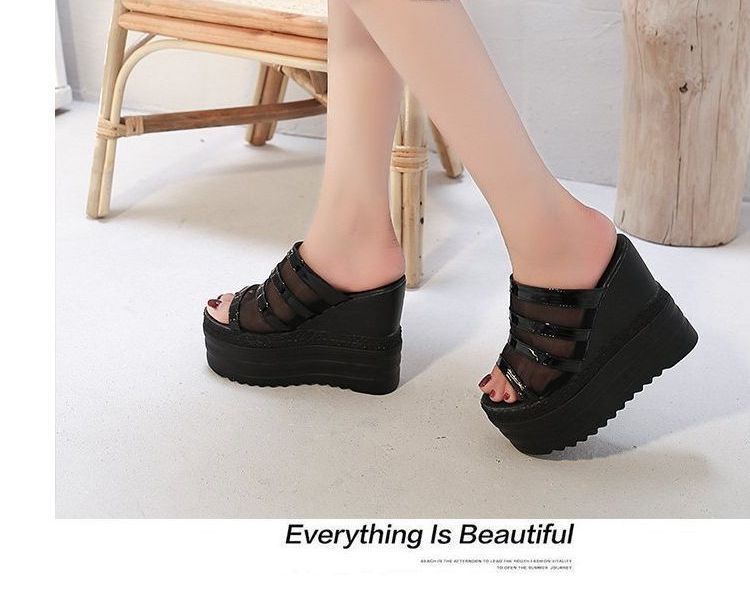 Wedge Platform Slide Sandals