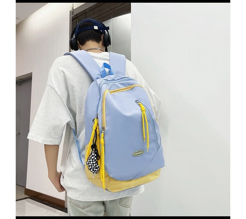 Logo Nylon Two-Tone Backpack