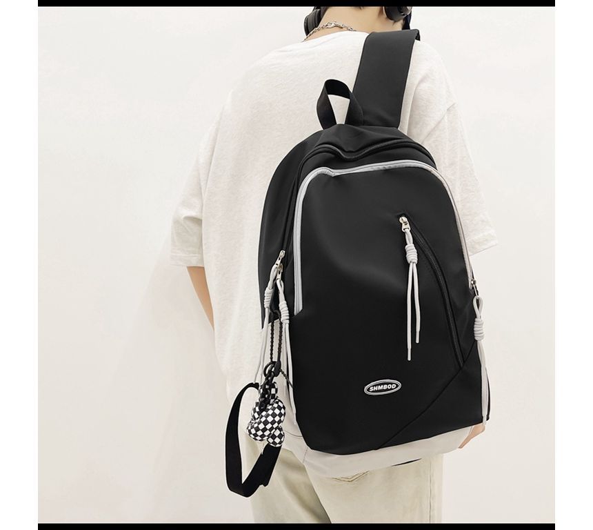 Logo Nylon Two-Tone Backpack