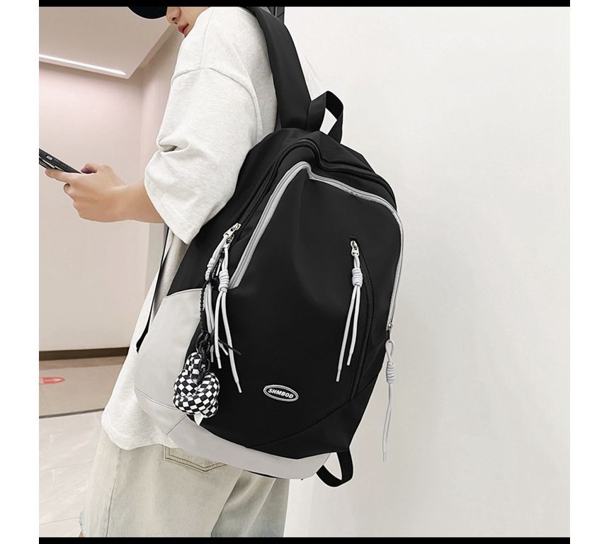 Logo Nylon Two-Tone Backpack