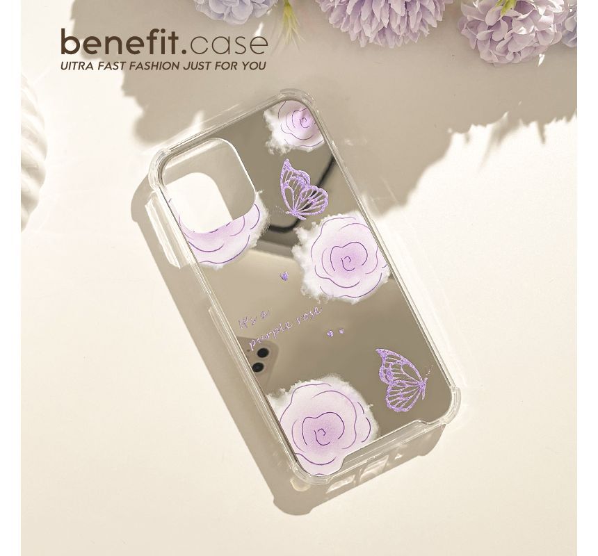 Sample Flower Butterfly Mirrored Phone Case