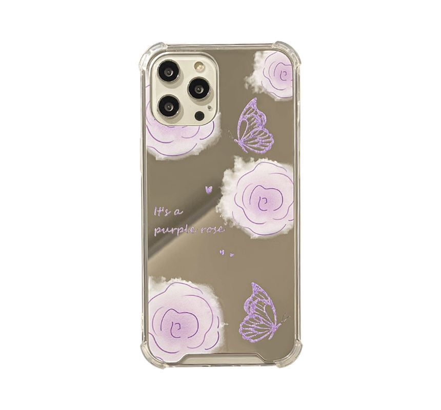 Sample Flower Butterfly Mirrored Phone Case