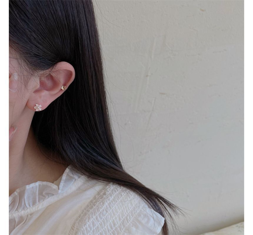 3 (various designs) Alloy Pair Sakura Set: Earring