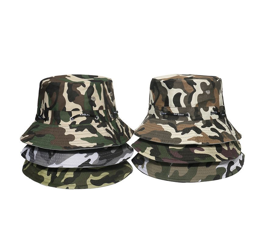 Sample Plain / Camouflage Print Bucket Hat