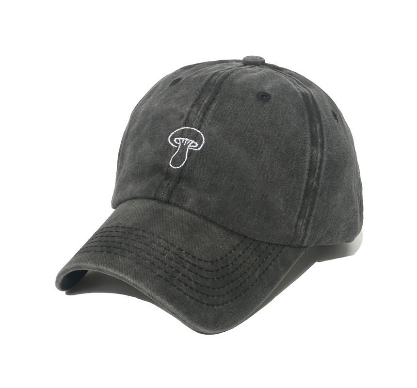 Sample Mushroom Embroidered Denim Bucket Hat