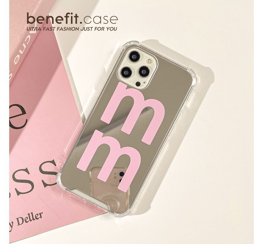 Lettering Case Phone Mirrored