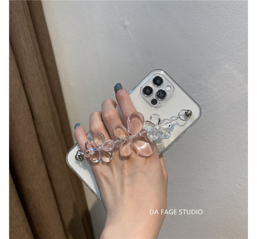 Sample Flower Chain Transparent Phone Case