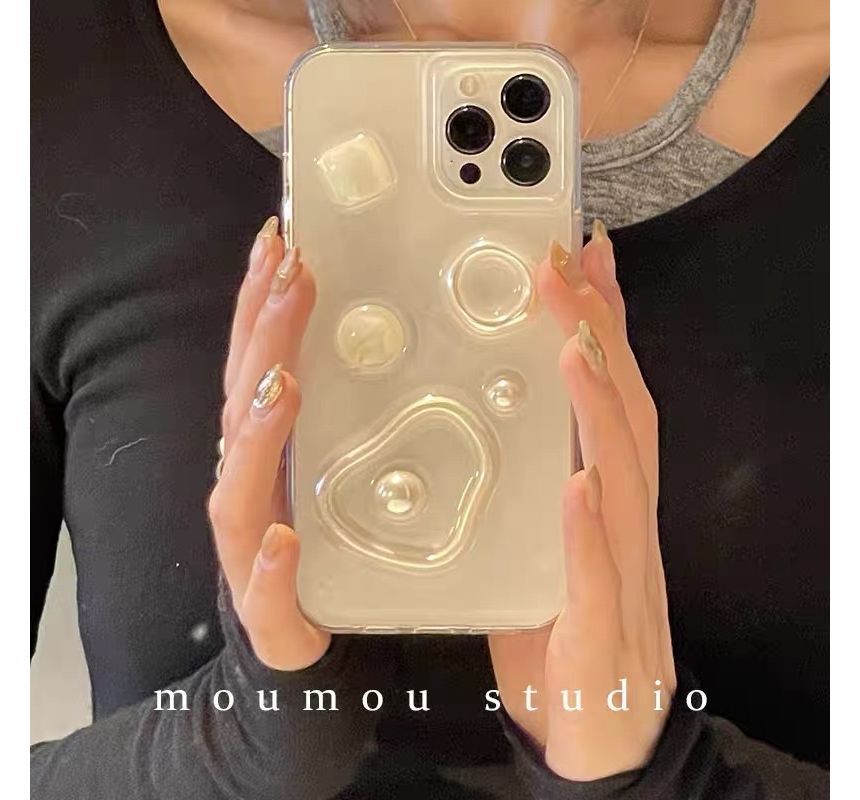 Sample Faux Pearl Transparent Phone Case