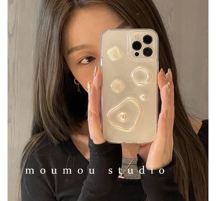 Sample Faux Pearl Transparent Phone Case
