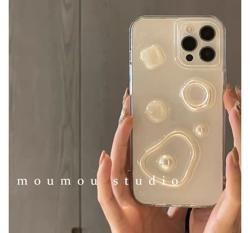 Sample Faux Pearl Transparent Phone Case