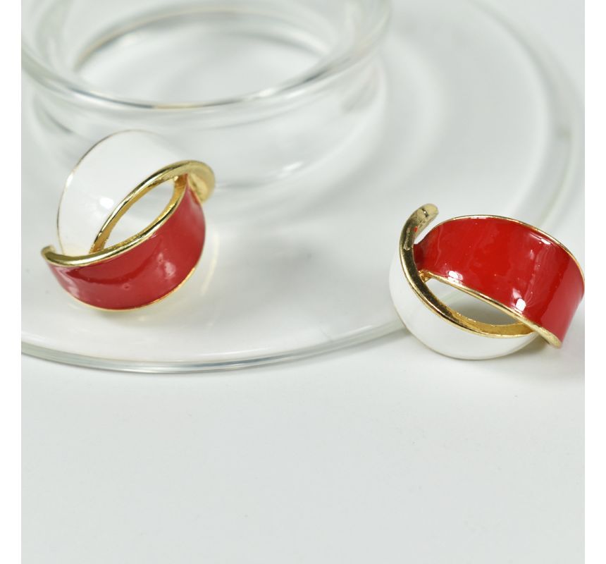 Sample Curve Glaze Alloy Earring