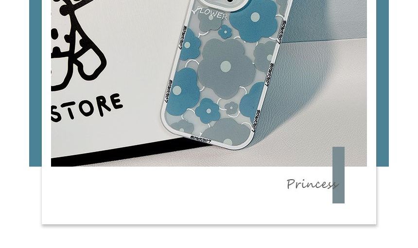 Sample Flower Bead Chain Transparent Phone Case
