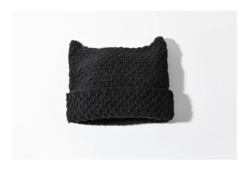 Sample Cat Ear Striped Knit Beanie
