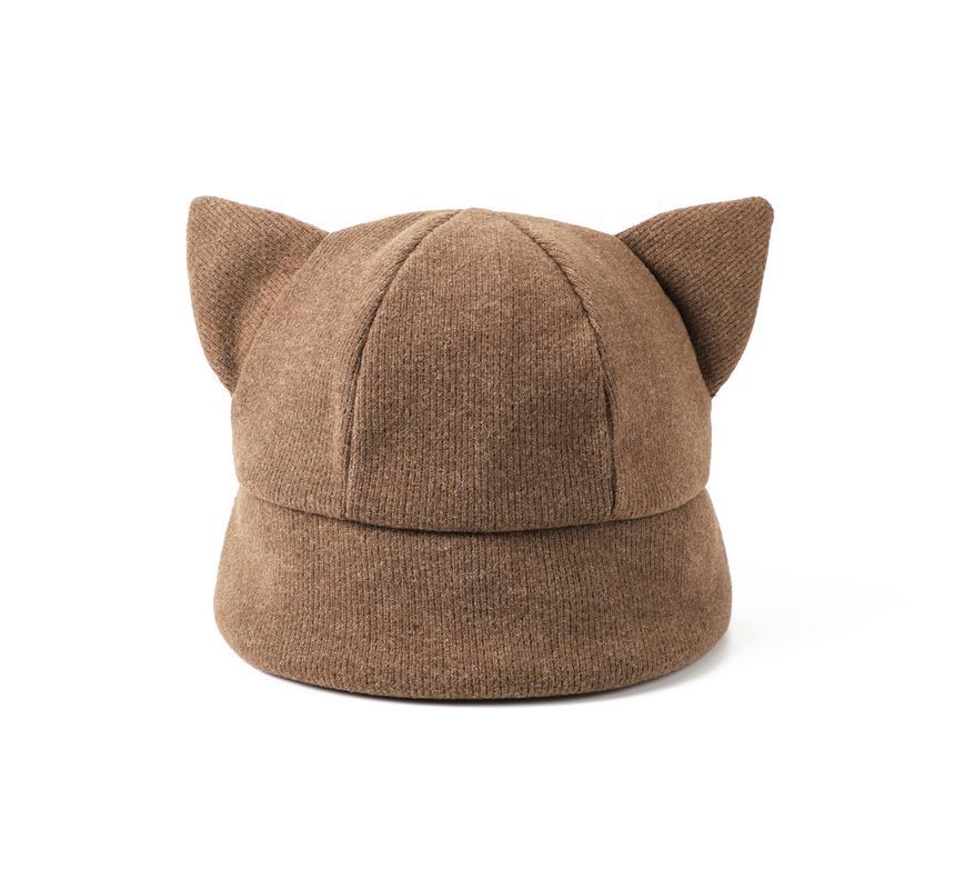 Knit Bucket Ear Cat Hat