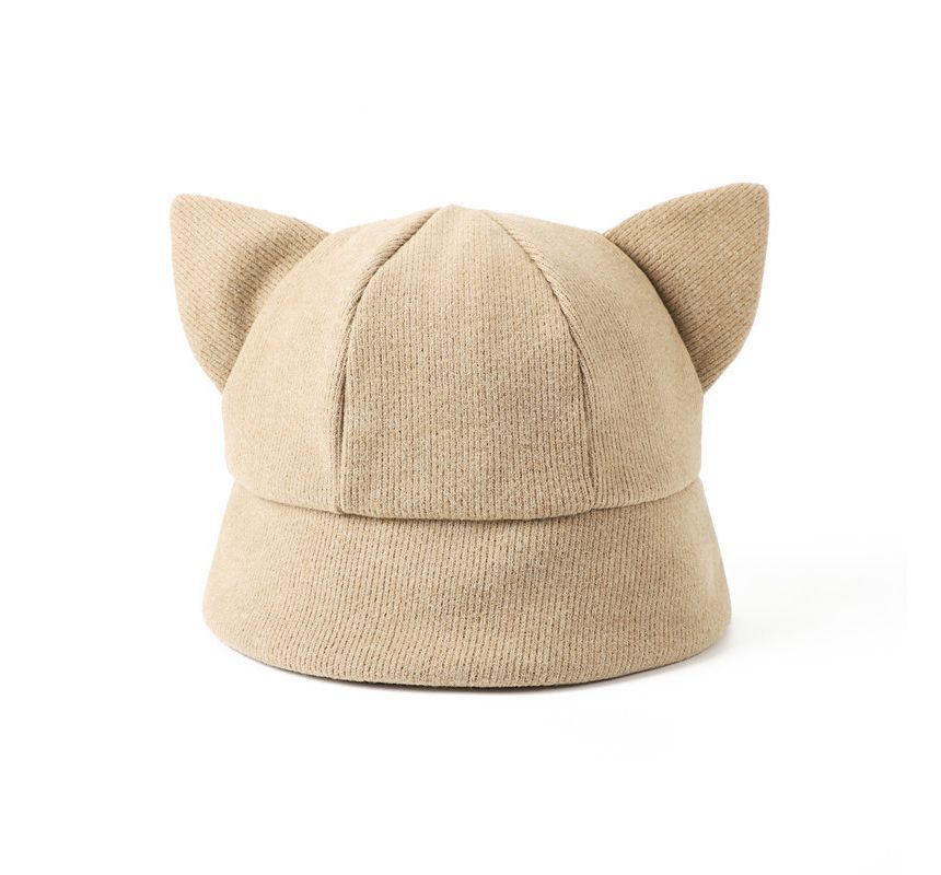 Knit Bucket Ear Cat Hat