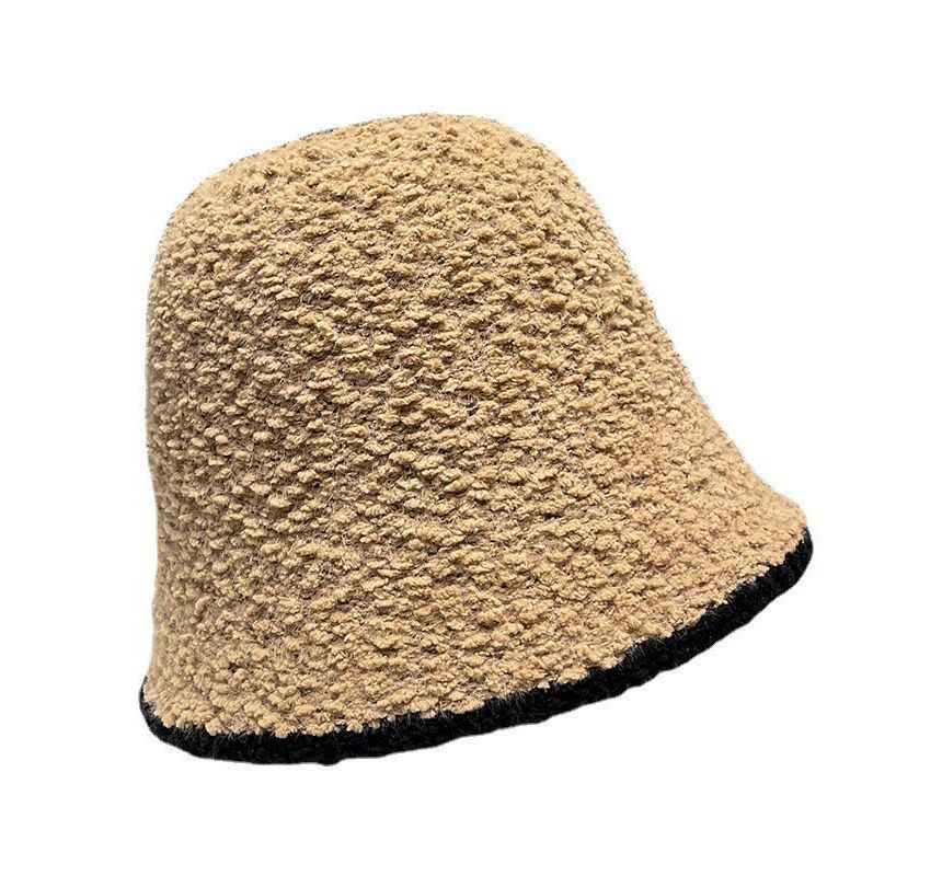 Sample Contrast Trim Faux Shearling Bucket Hat