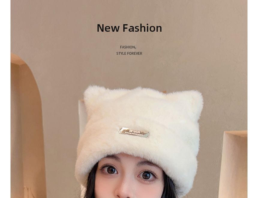 Wholesale Sample Bear Ear Fluffy Beanie