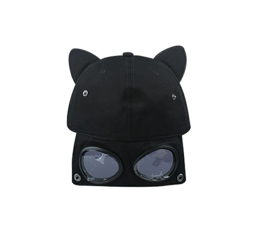 Baseball Aviator Goggles Ear Cat Cap with