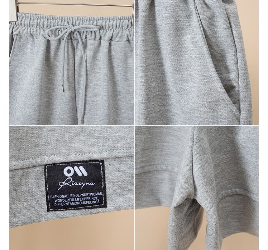 Label Plain High Applique Shorts Waist