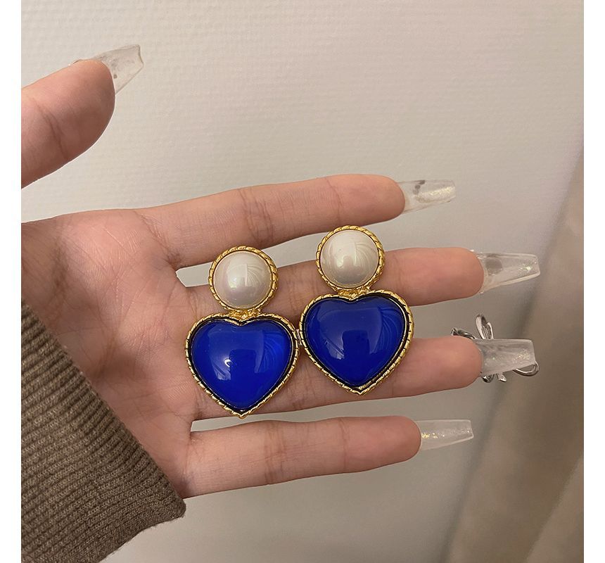 Two Earring Heart Drop Tone