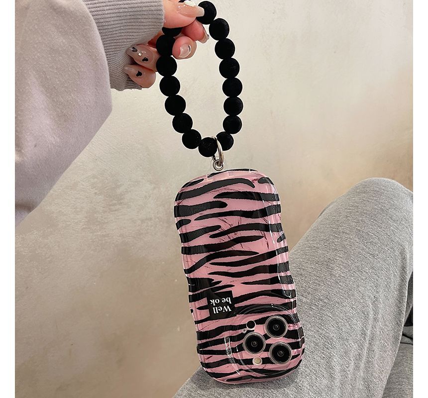Sample Zebra Print Hand Chain Phone Case