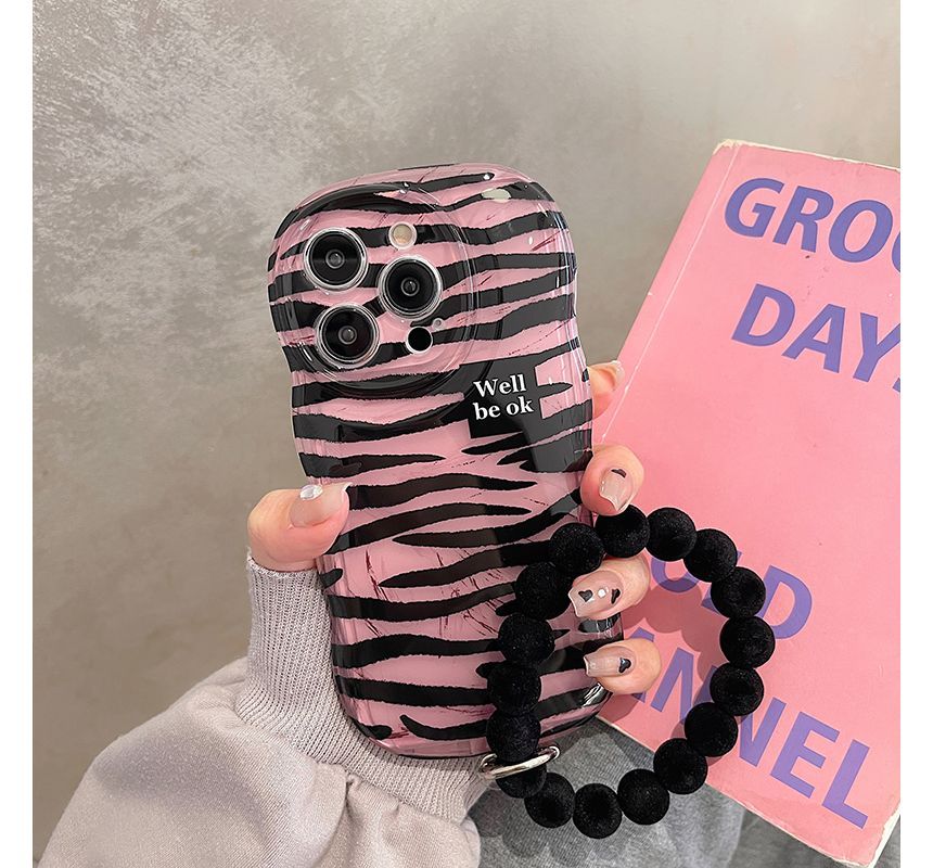 Sample Zebra Print Hand Chain Phone Case