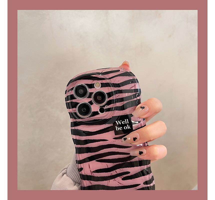Sample Zebra Print Hand Chain Phone Case