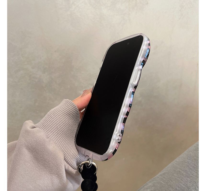 Sample Zebra Print Hand Chain Phone Case