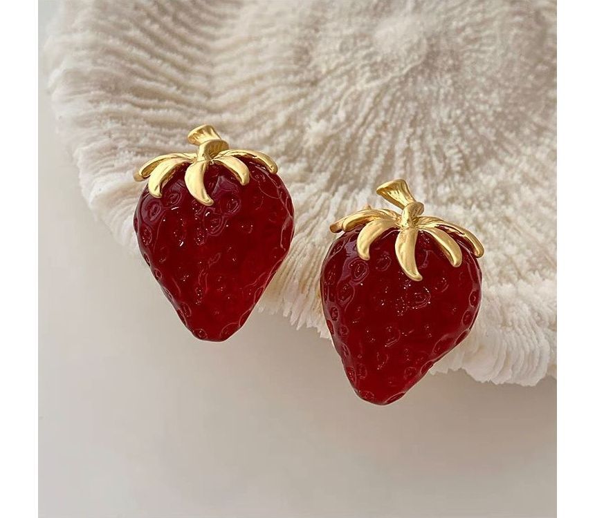 Earring Stud Strawberry