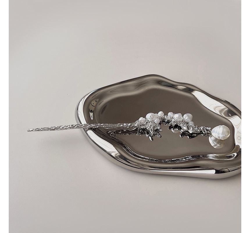 Alloy Hair Clip Faux Irregular Pearl