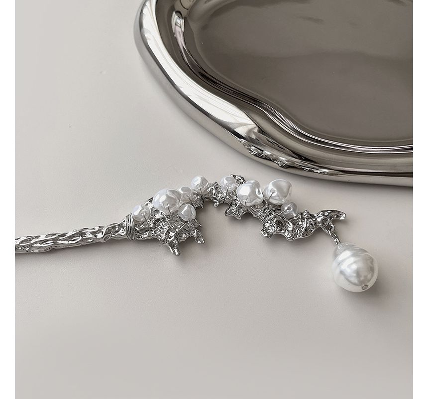 Alloy Hair Clip Faux Irregular Pearl