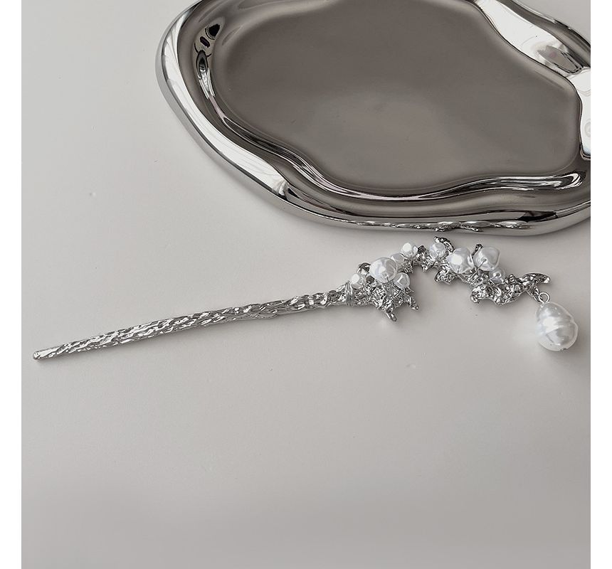 Alloy Hair Clip Faux Irregular Pearl