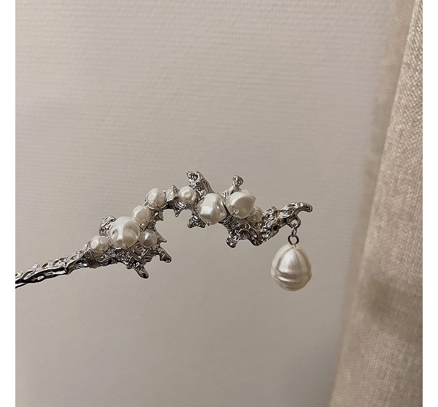 Alloy Hair Clip Faux Irregular Pearl
