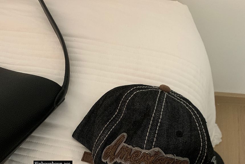 Sample Letter Embroidered Two-Tone Denim Baseball Cap