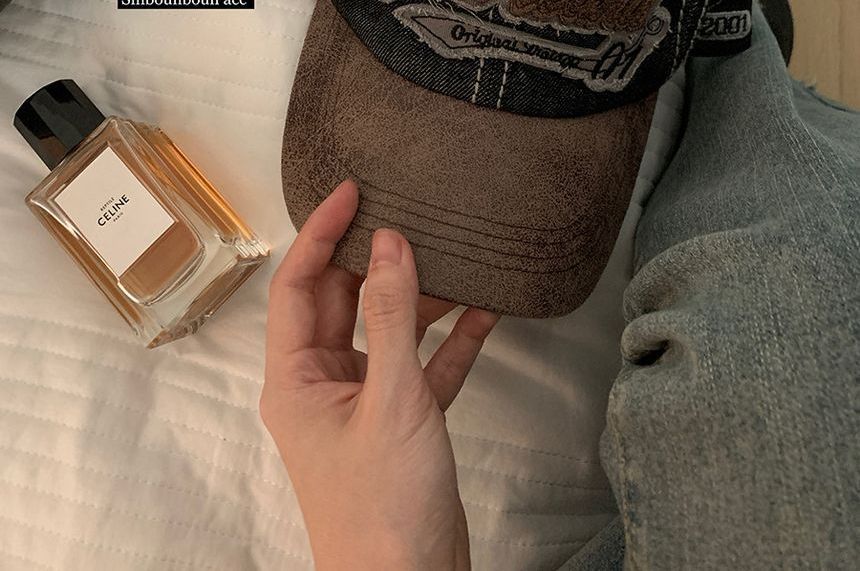Sample Letter Embroidered Two-Tone Denim Baseball Cap