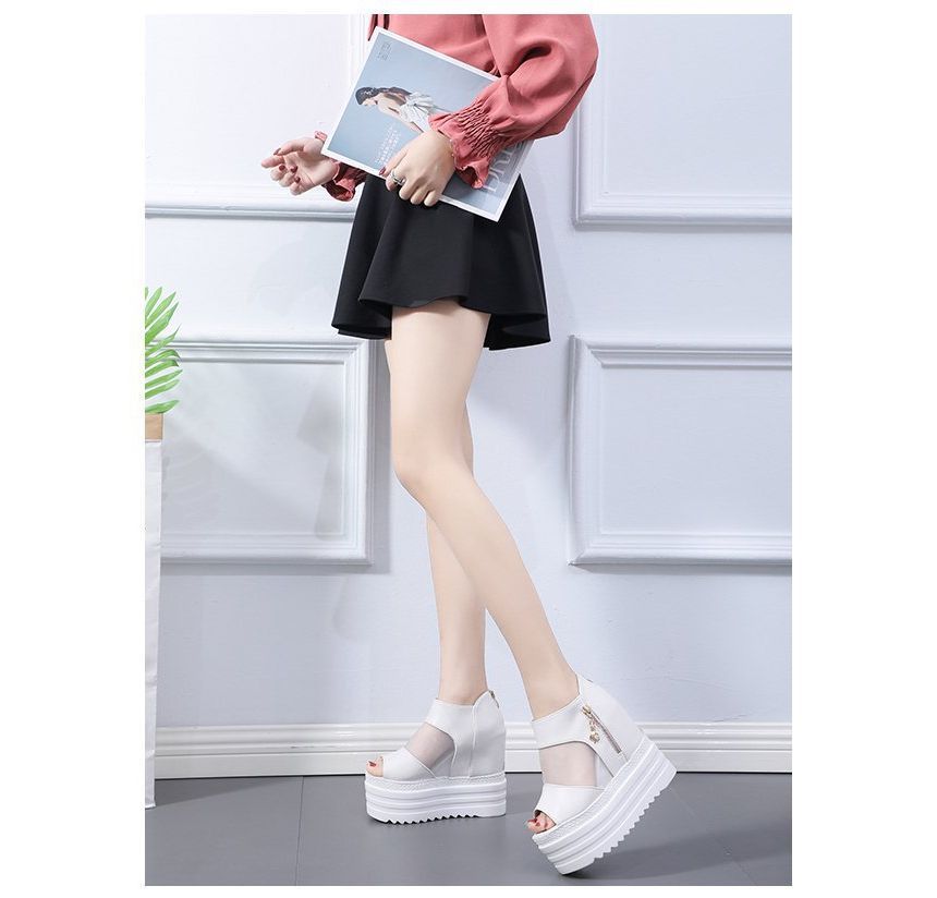 Wedge Sandals Platform Sheer