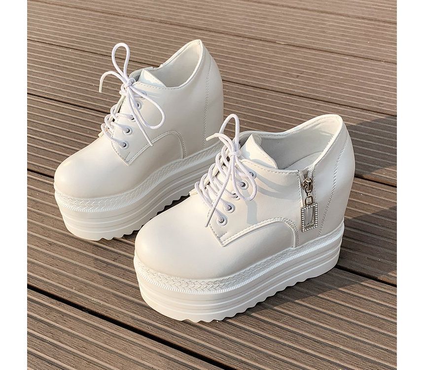 Platform Hidden Wedge Lace Ups