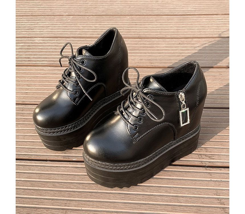 Platform Hidden Wedge Lace Ups
