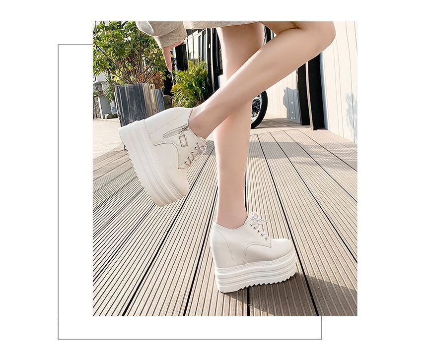 Platform Hidden Wedge Lace Ups