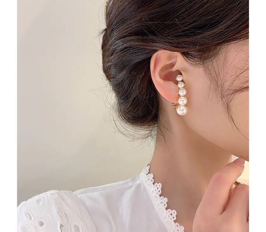Alloy Earring Faux Pearl