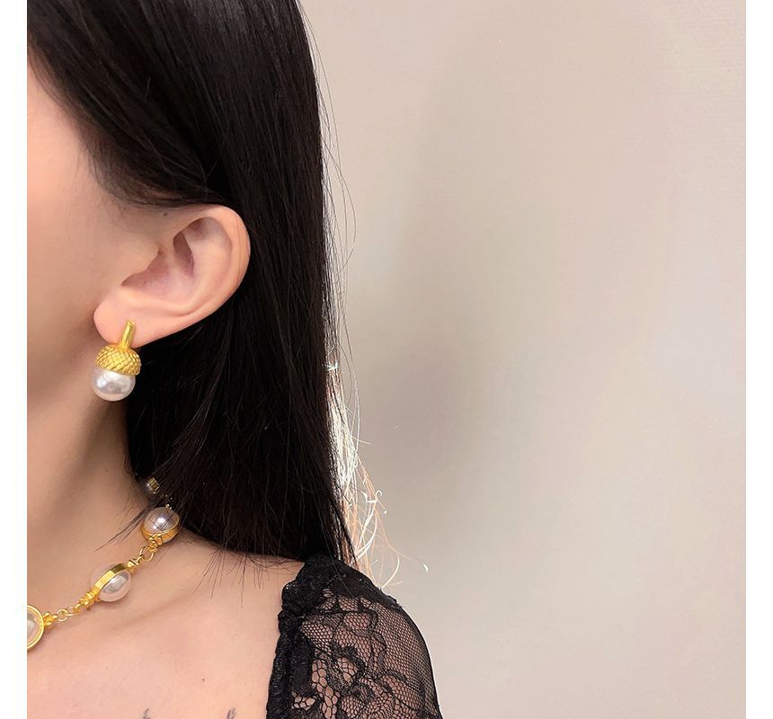 Faux Pearl Alloy Bracelet / Dangle Earring / Necklace