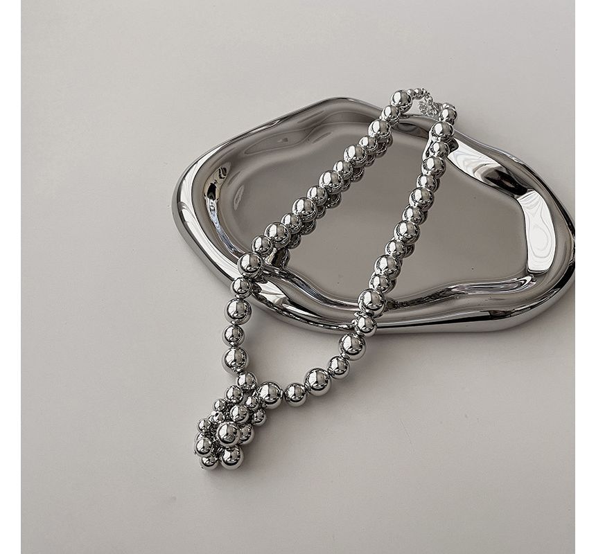 Alloy Bead Choker Pendant