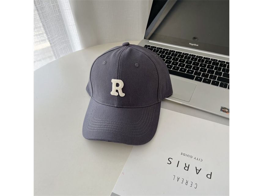 Lettering Cap Baseball Embroidered