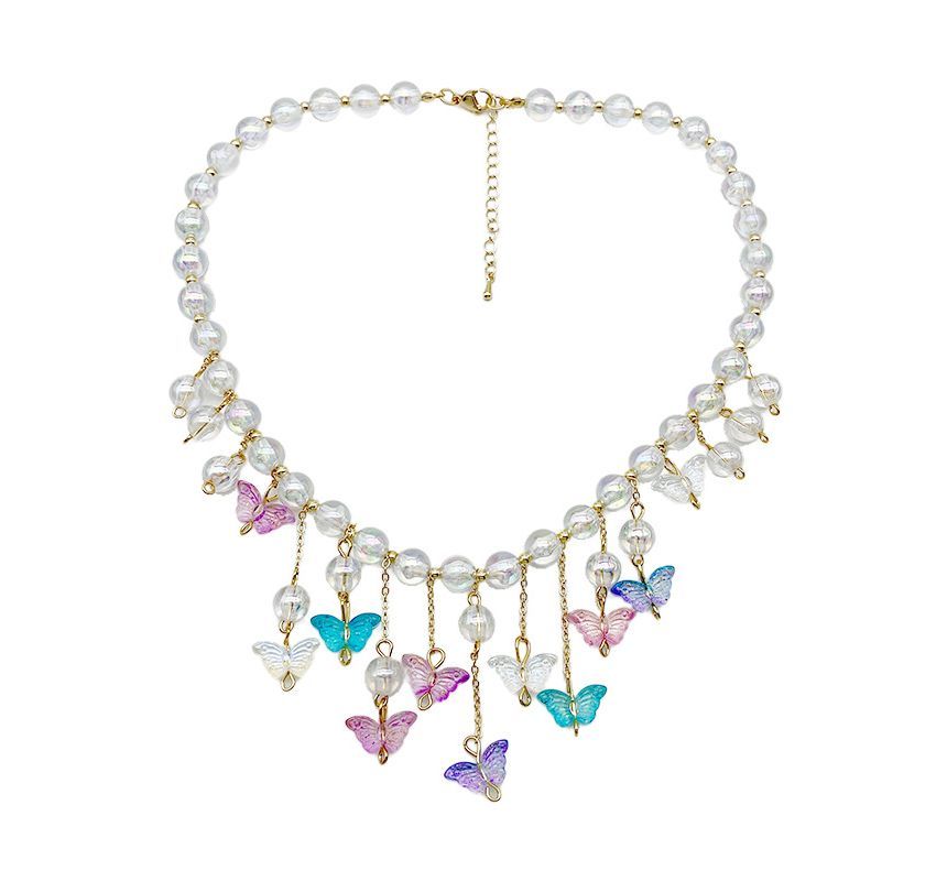 Choker Butterfly Fringed Alloy