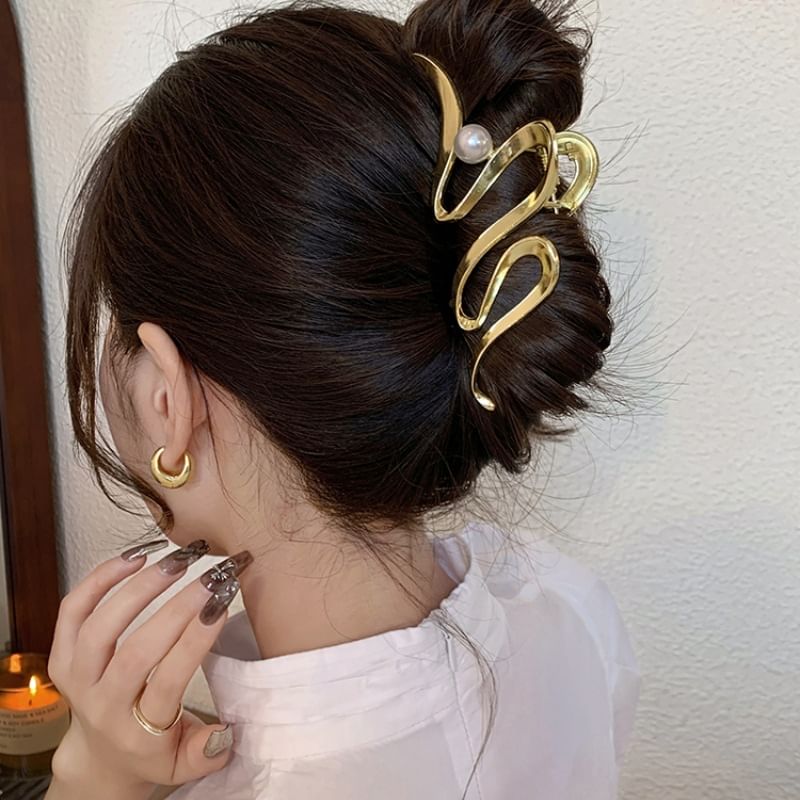 Hair Claw Pearl Faux