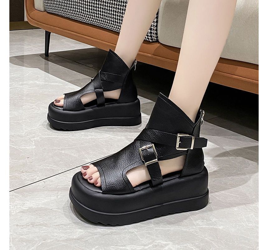Peep Toe High Platform Sandals